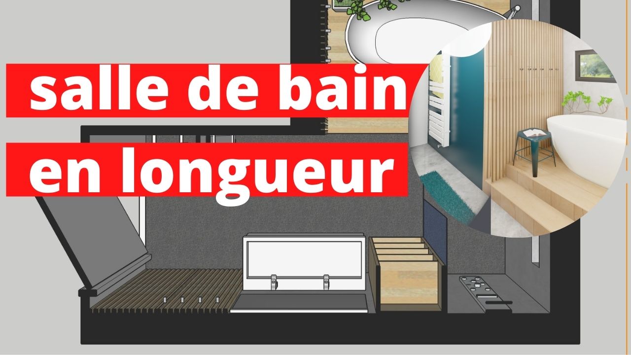 Salle De Bain En Longueur Avec Fenêtre Au Bout