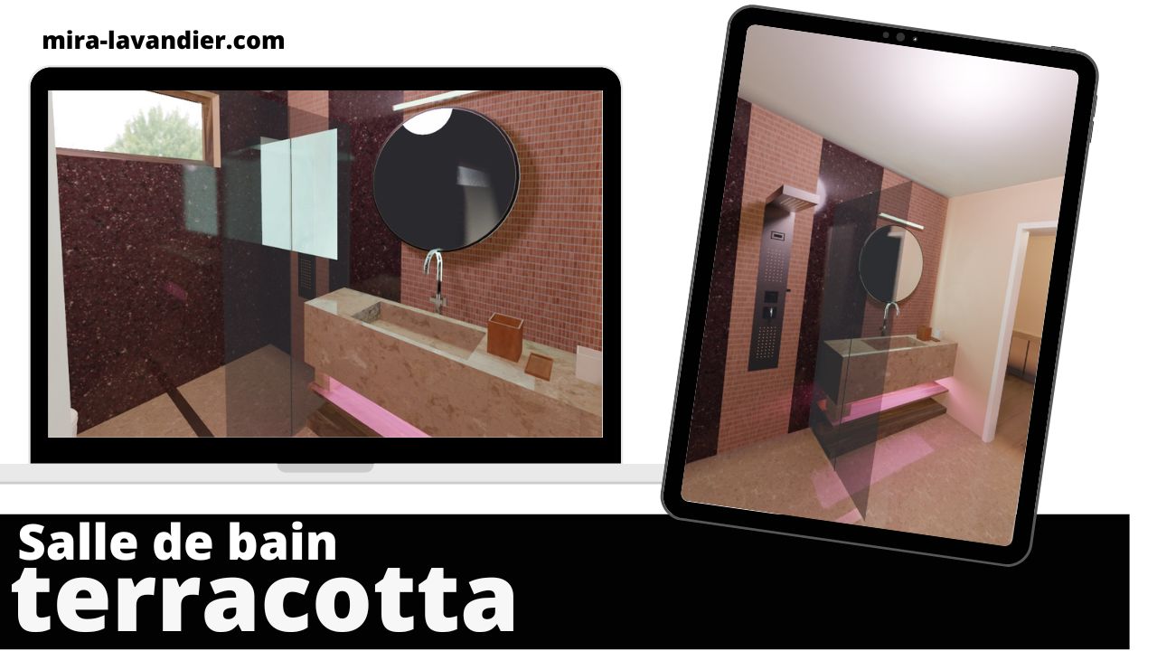 Salle De Bain Terracotta Et Vert