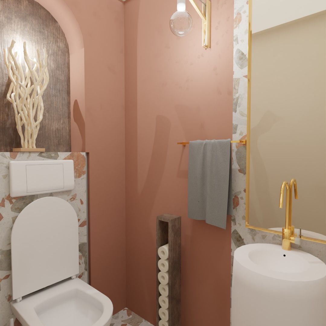 salle de bain terracotta