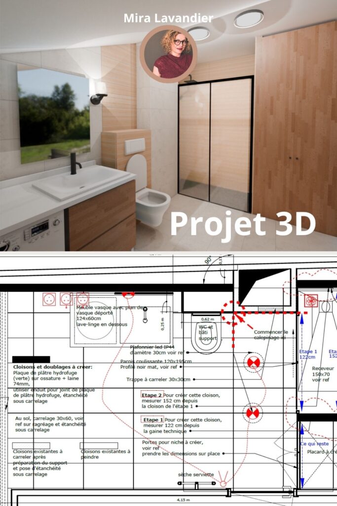 Salle de bain rénovée avant après