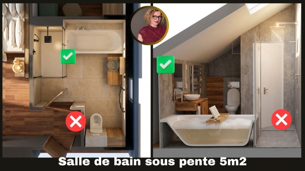 Salle de bain sous pente 5m2